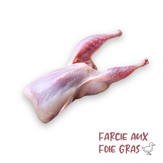 Caille Crue Farcie au Foie Gras 190gr