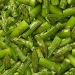 Pointes d'asperges vertes et entières surgelées