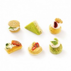 Assortiment de canapés végétariens et surgelés