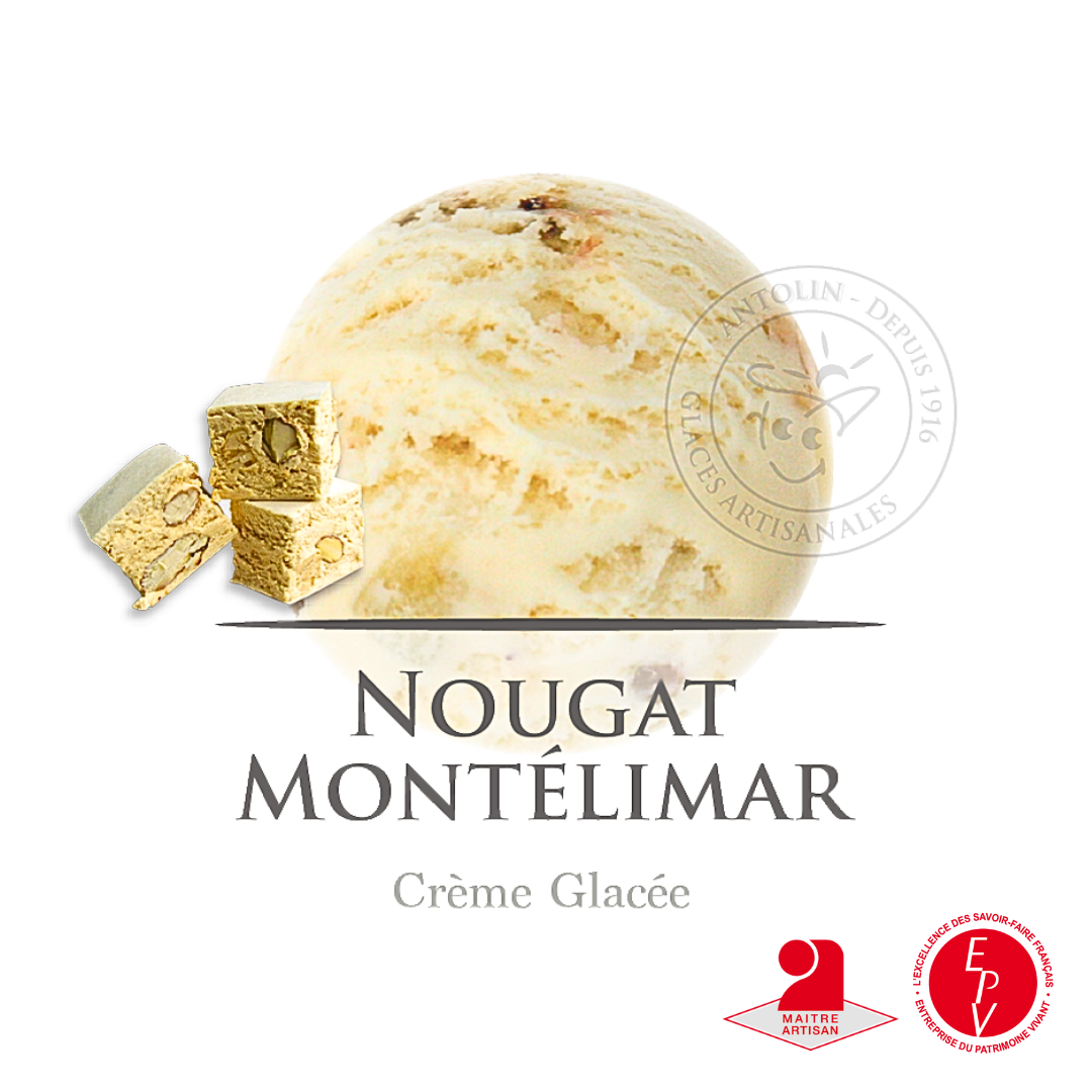 Crème glacée au nougat de la maison Antolin