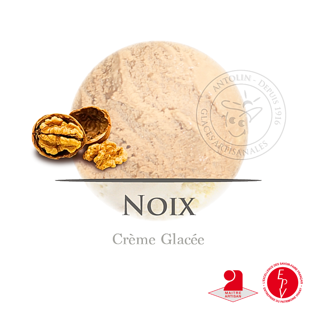 Crème glacée artisanale noix de chez Antolin