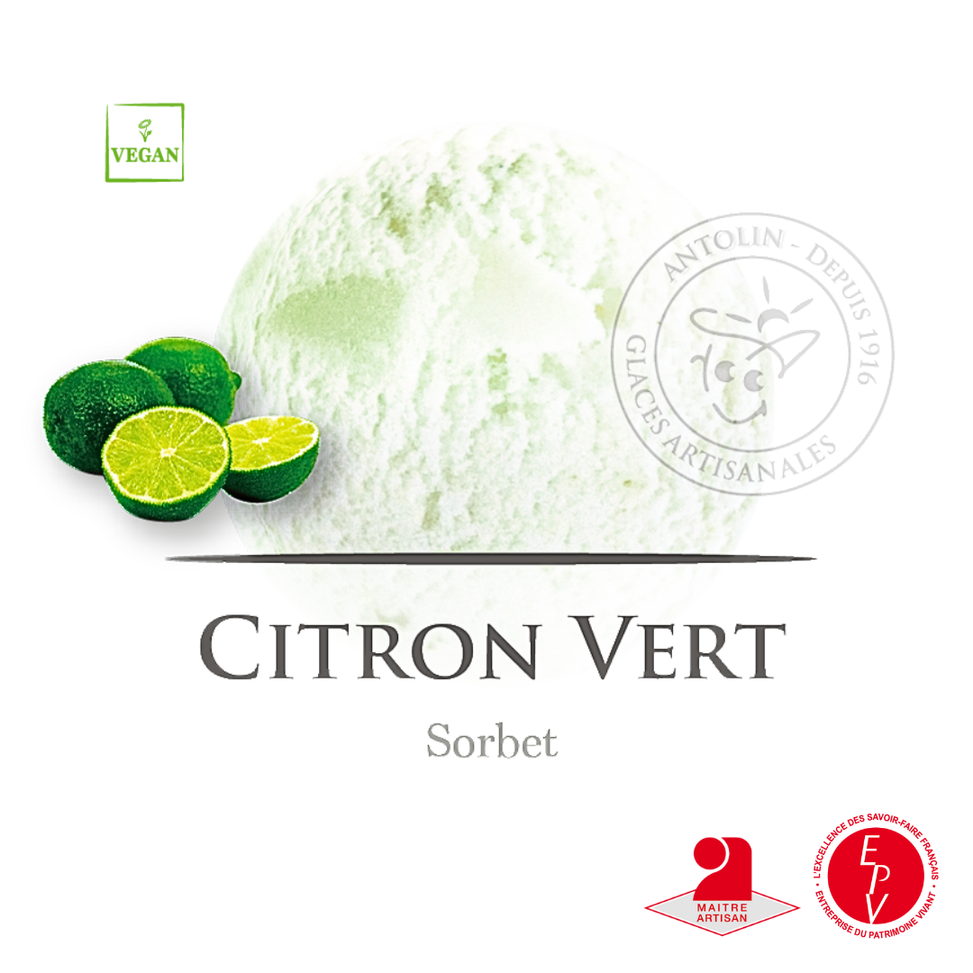 Sorbet citron vert artisanal de chez Antolin