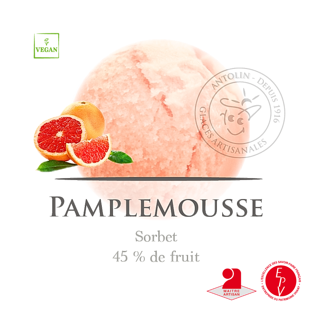 Sorbet aux pamplemousse de la maison Antolin