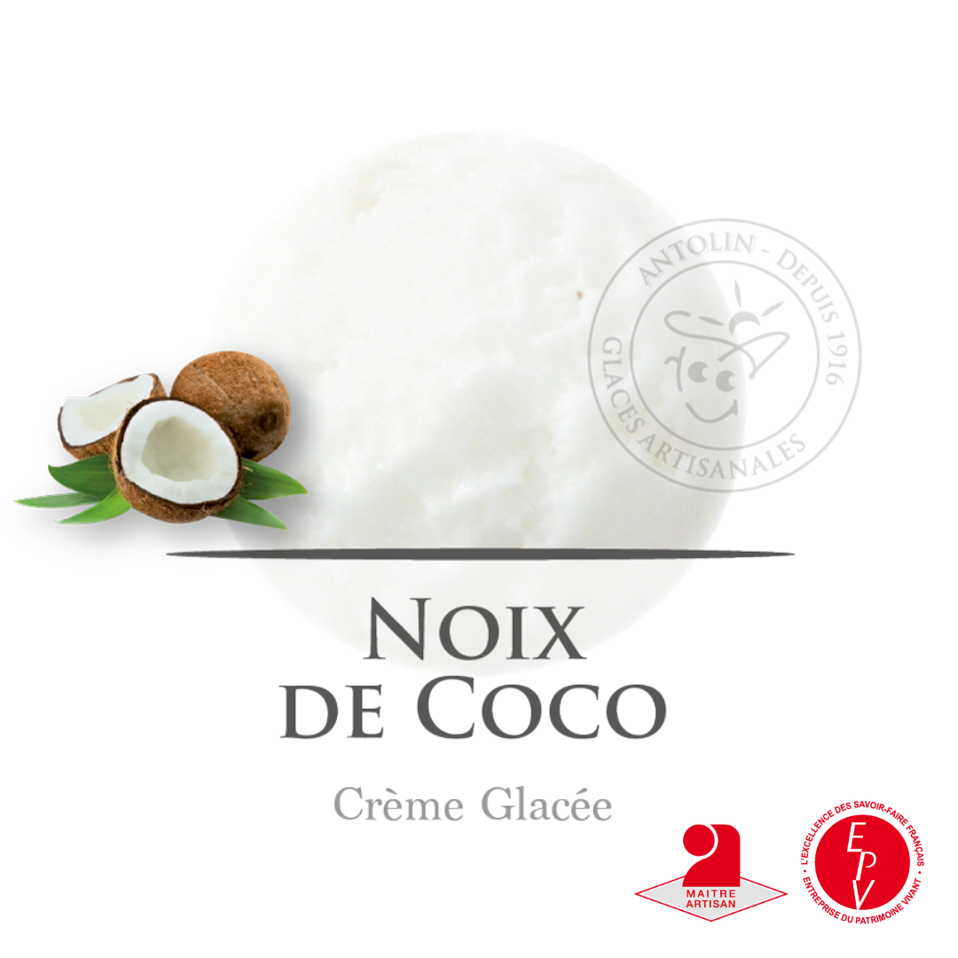 Crème glacée noix de coco de chez Antolin