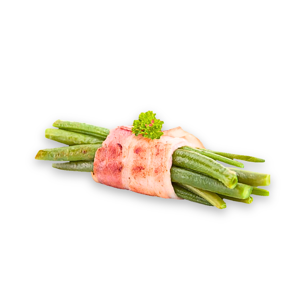 Fagots haricots verts lardés de porc fumé UE