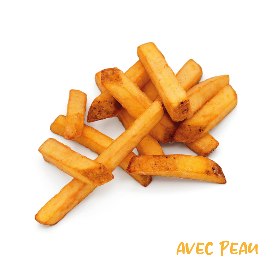 Frites de pommes de terre Belge avec peau