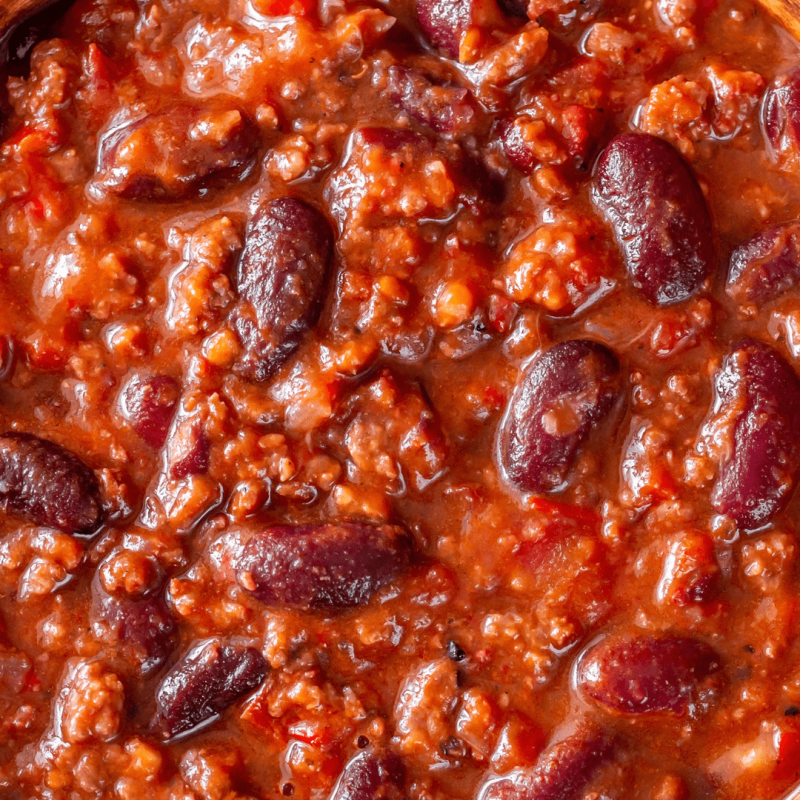 Chili con carne de viande b?uf rôti surgelé