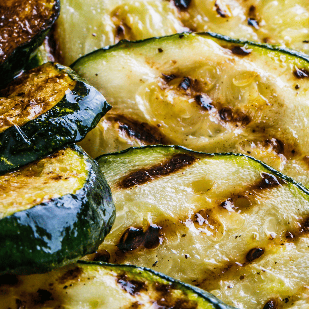 Courgettes tranches grillées découpées, IQF