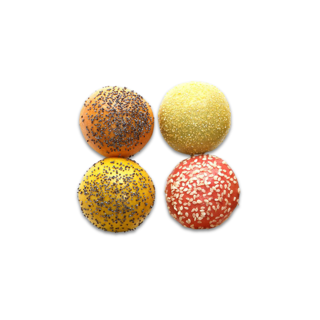 Mini brioches de 4 couleurs assorties