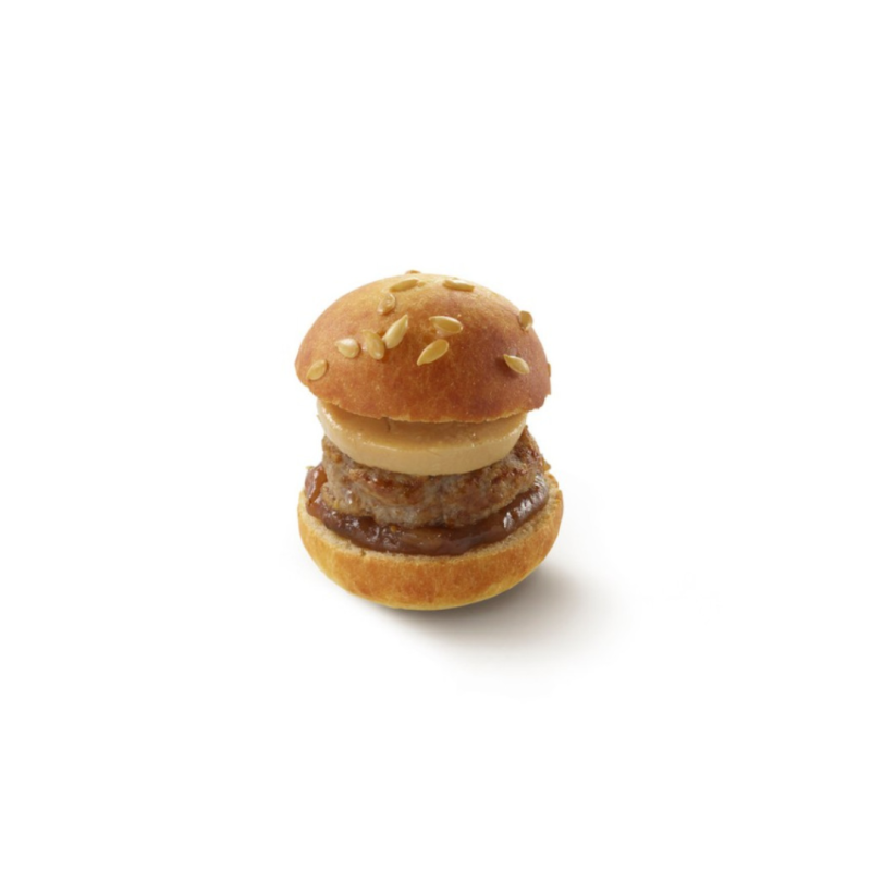 Burger foie gras et confit de figue oignons