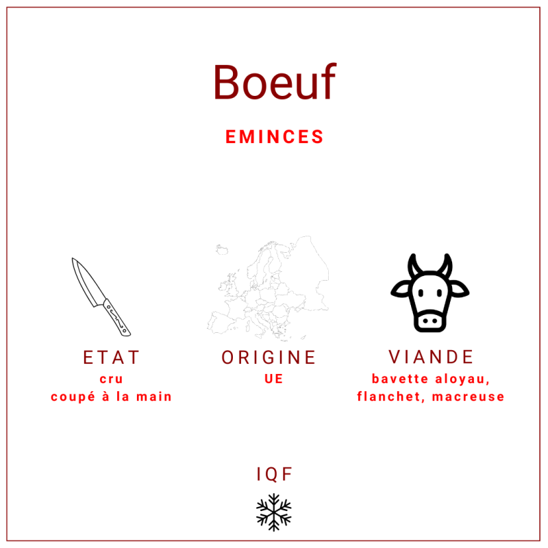 Emincé de boeuf à griller de 1kg