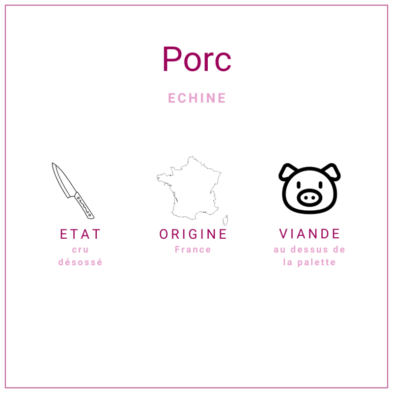 Echine de porc sans os d'origine française