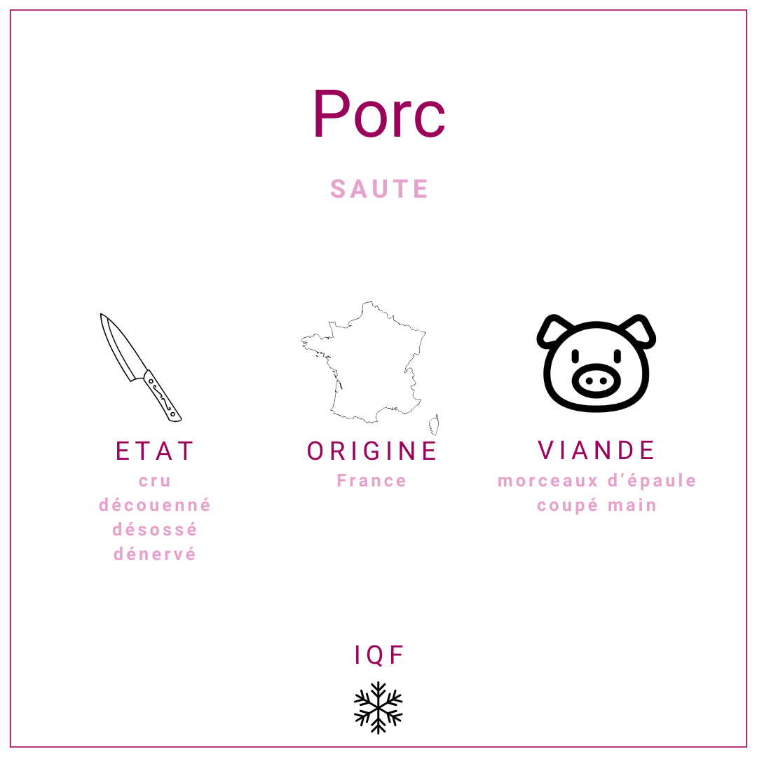 Sauté d'épaule de porc d'origine française