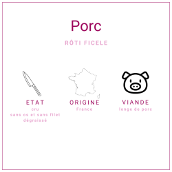 Rôti de longe de porc certifié Le Porc Français