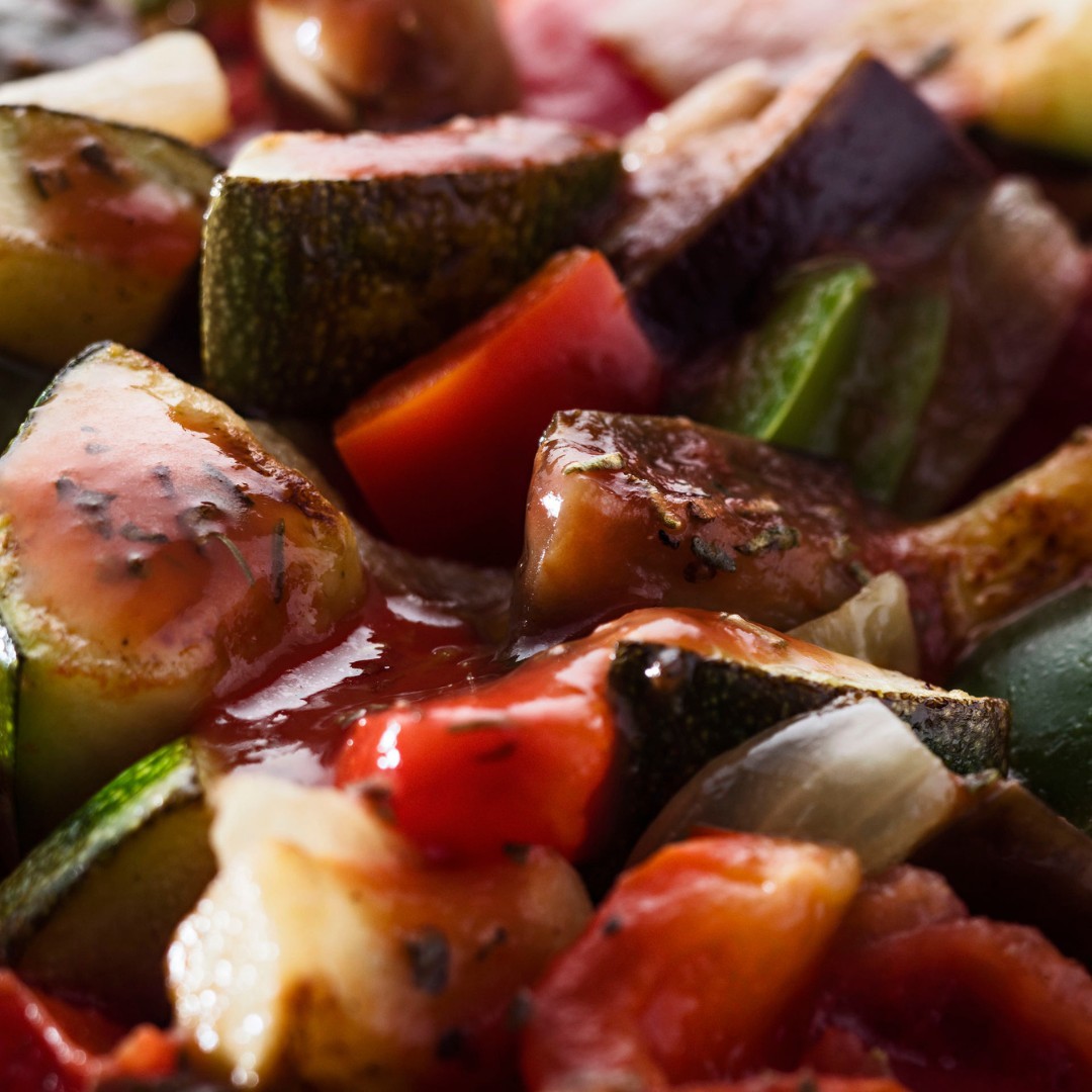 Poêlée ratatouille à l'huile d'olive cuisinée