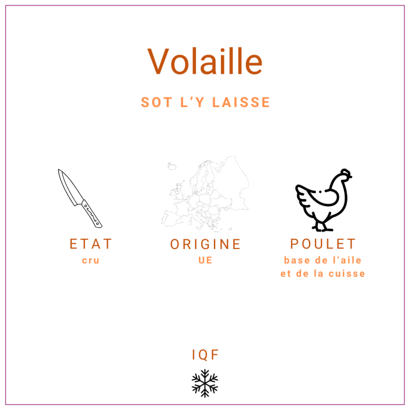 Sot l'y laisse de poulet 100% viande blanche