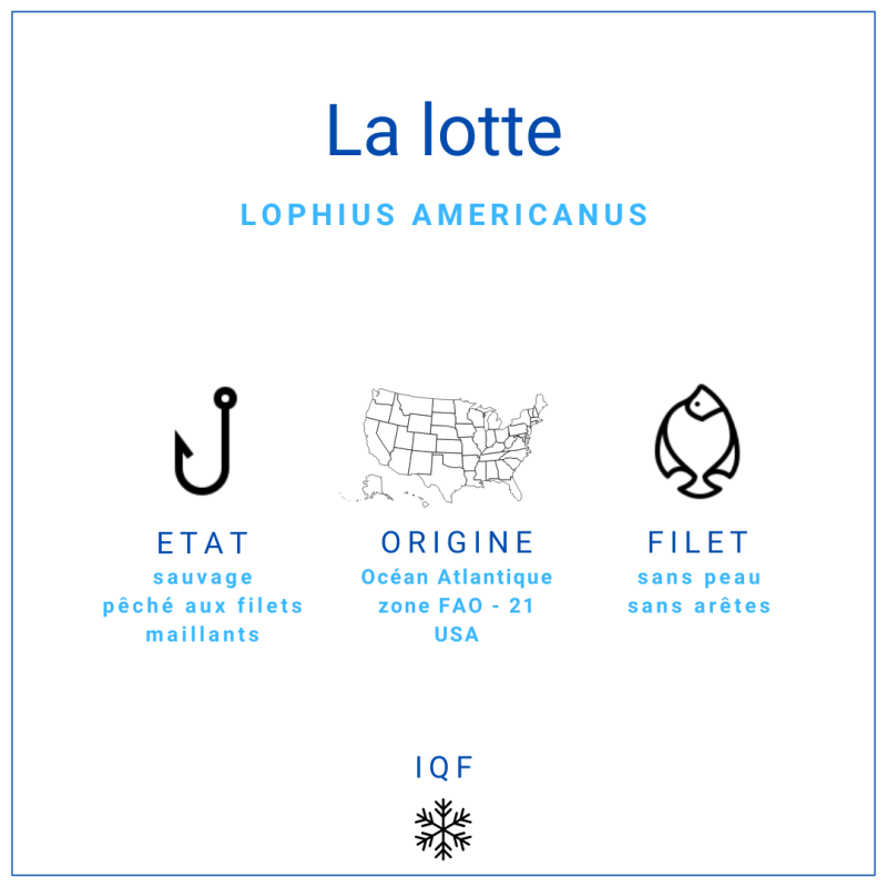 Filet de lotte sans peau, pièce de +/- 150gr