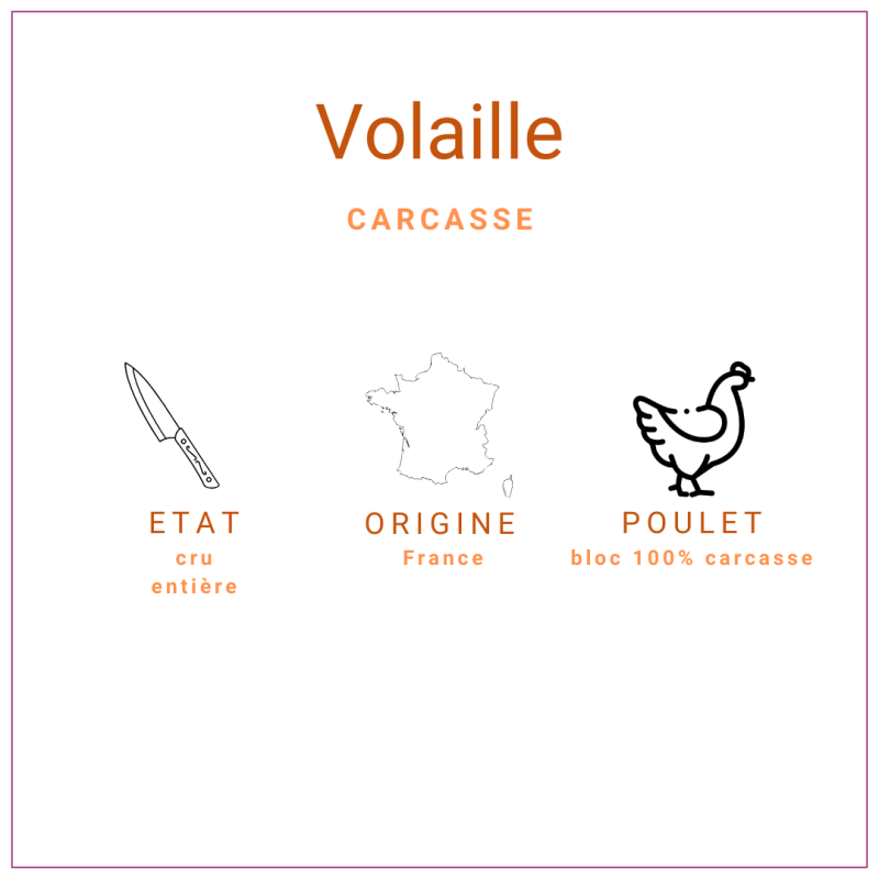 Carcasse poulet certifiée volaille française