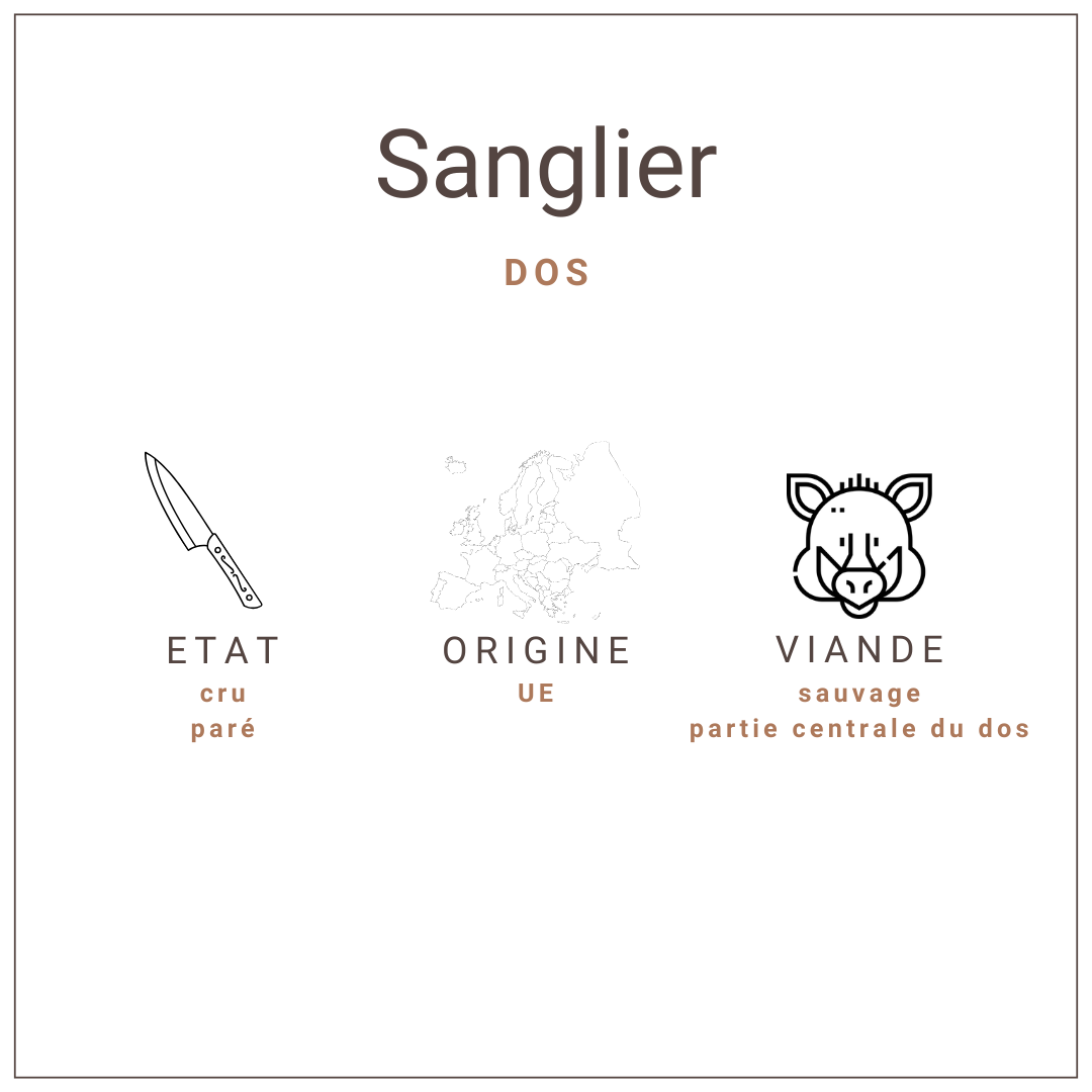 Dos de Sanglier Désossé - Environ 1 kg - Viande de qualité