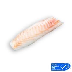 Dos d'églefin sans peau, poisson certifié MSC de 130gr