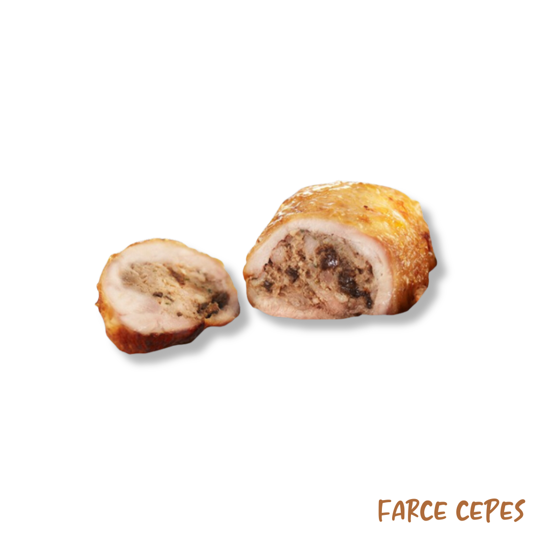 Fondant de poulet cru et farci aux cèpes IQF